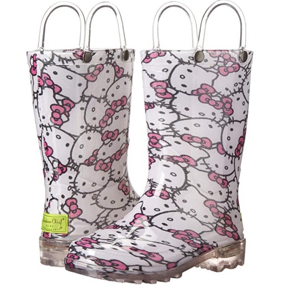 EUC Western Chief Hello Kitty Easy On Rain Boots - Picture 2 of 7